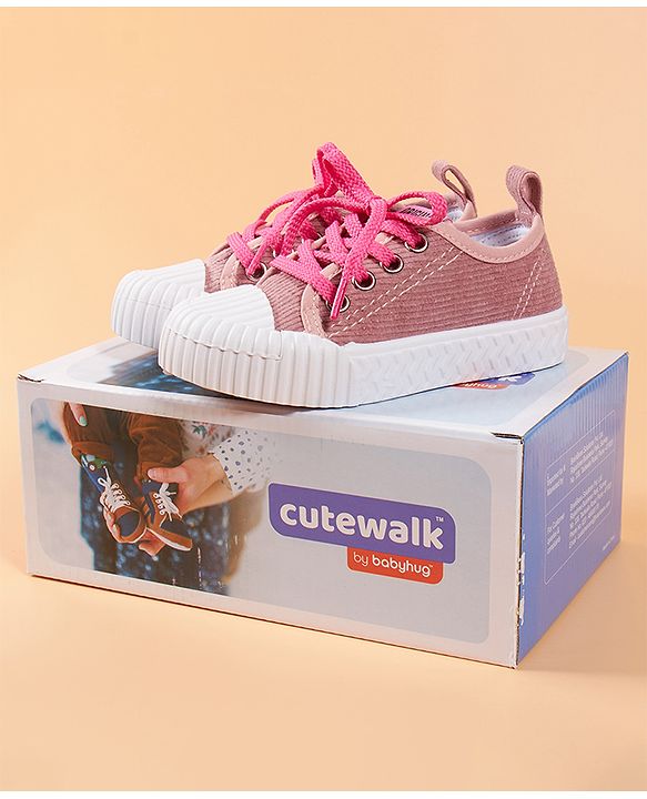 Cute Walk by Babyhug Lace Up Casual Shoes - Pink