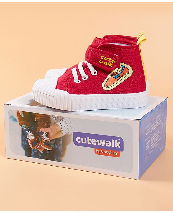 Cute Walk by Babyhug Casual Shoes - Red