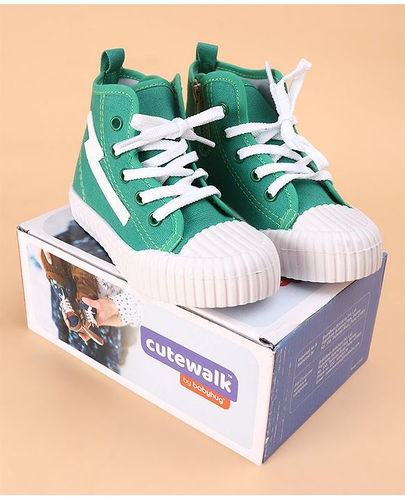 Cute Walk by Babyhug Casual Lace-up Shoes - Green
