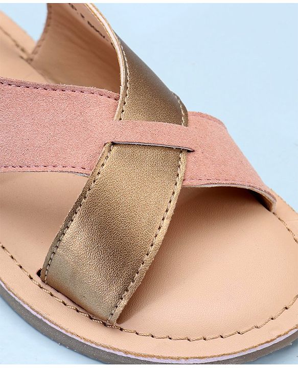 Pine Kids Cross Toe Sandals - Orange & Golden