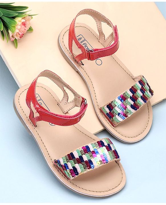 Pine Kids Sandals Sequin Detailing - Fuchsia