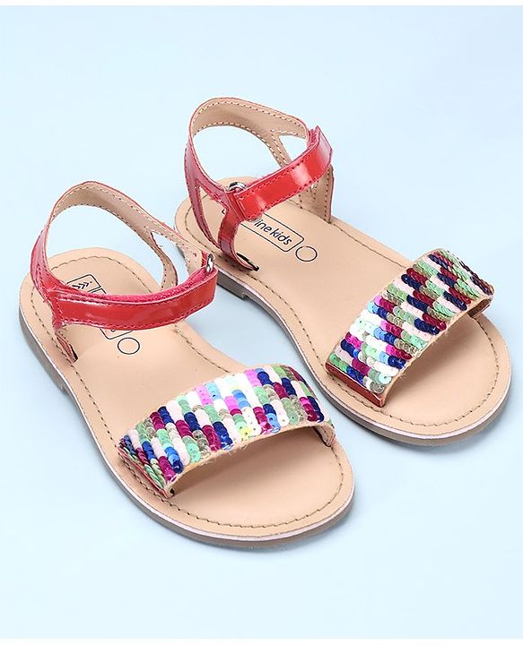 Pine Kids Sandals Sequin Detailing - Fuchsia