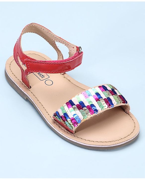 Pine Kids Sandals Sequin Detailing - Fuchsia