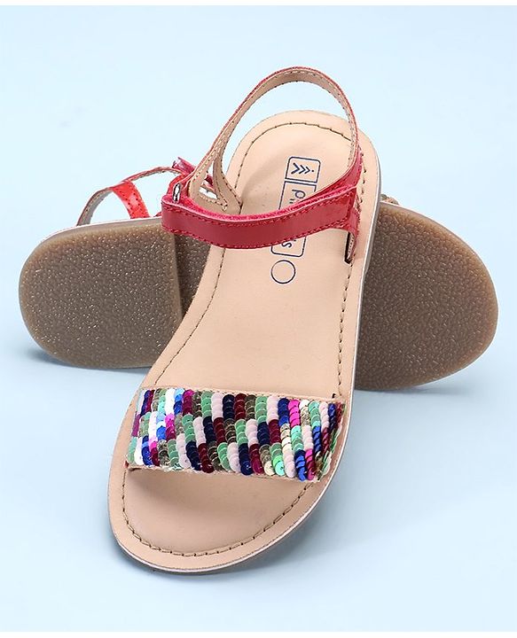 Pine Kids Sandals Sequin Detailing - Fuchsia