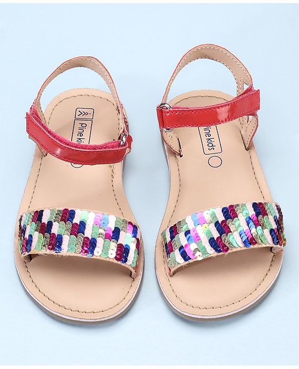 Pine Kids Sandals Sequin Detailing - Fuchsia
