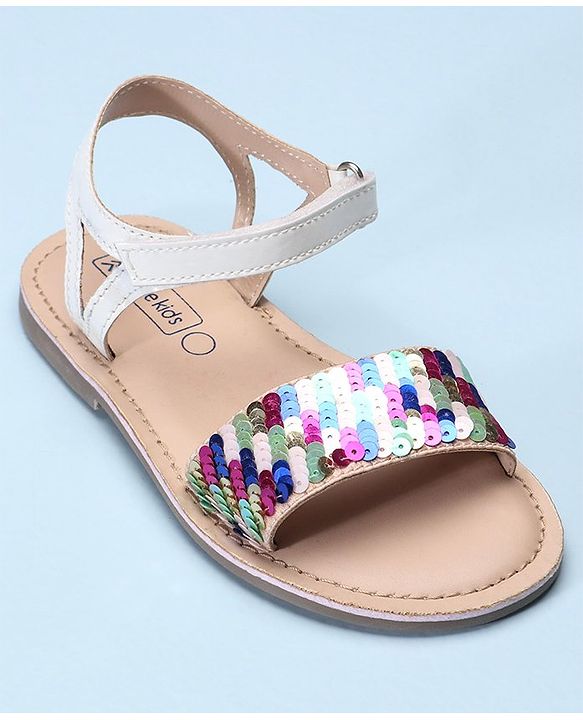 Pine Kids Sandals Sequin Detailing - White