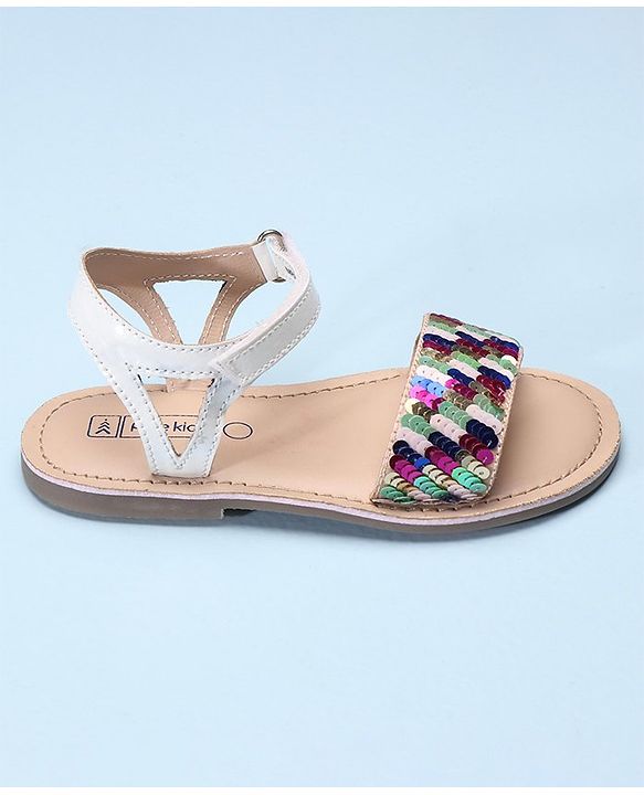 Pine Kids Sandals Sequin Detailing - White
