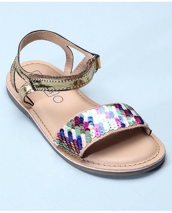 Pine Kids Sandals Sequin Detailing - White