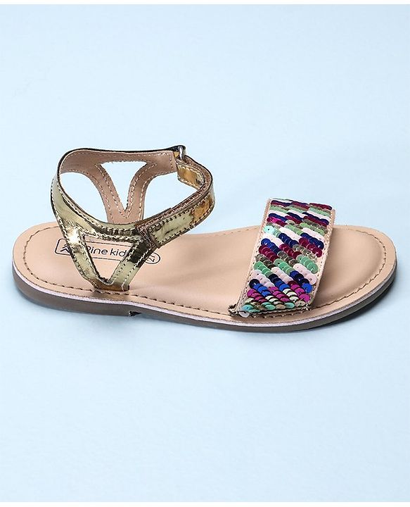 Pine Kids Sandals Sequin Detailing - White