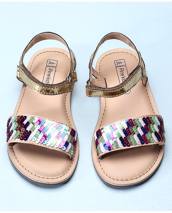 Pine Kids Sandals Sequin Detailing - White