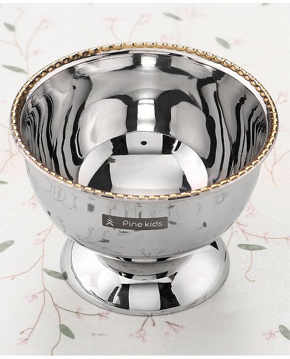 Pine Kids Stainless Steel Round Shape Dinner Set - 14 Pieces