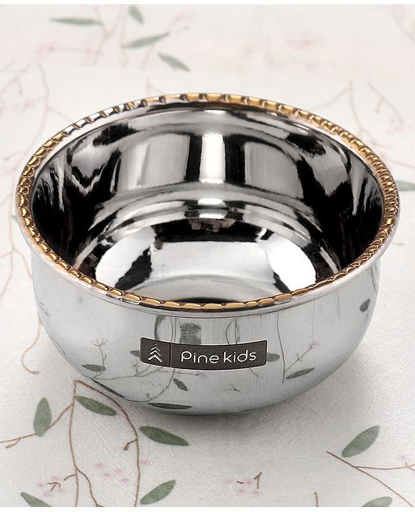 Pine Kids Stainless Steel Round Shape Dinner Set - 14 Pieces