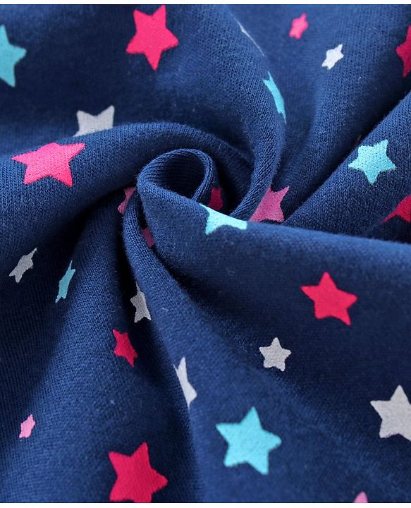Babyhug Short Sleeves 100% Cotton Onesie Star Print Pack of 3 - Blue Pink