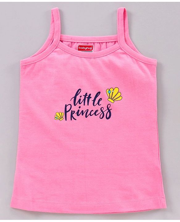 Babyhug Singlet Sleeves 100% Cotton Antibacterial Finish Slips Sea Pack of 3 - Pink