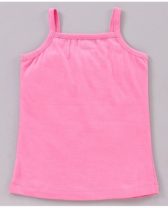 Babyhug Singlet Sleeves 100% Cotton Antibacterial Finish Slips Sea Pack of 3 - Pink