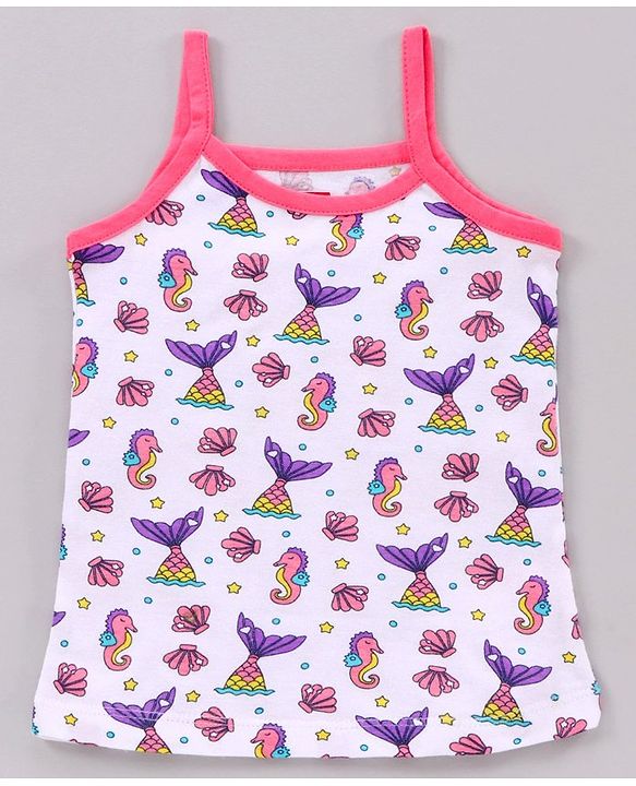 Babyhug Singlet Sleeves 100% Cotton Antibacterial Finish Slips Sea Pack of 3 - Pink
