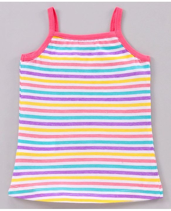 Babyhug Singlet Sleeves 100% Cotton Antibacterial Finish Slips Sea Pack of 3 - Pink