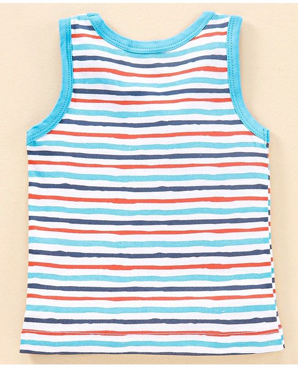 Babyhug Sleeveless 100 % Cotton Antibacterial Finish Vests Pack of 3 - Multicolour
