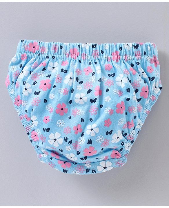 Babyhug 100% Cotton Antibacterial Finish Panties Pack of 3 - Pink White Blue