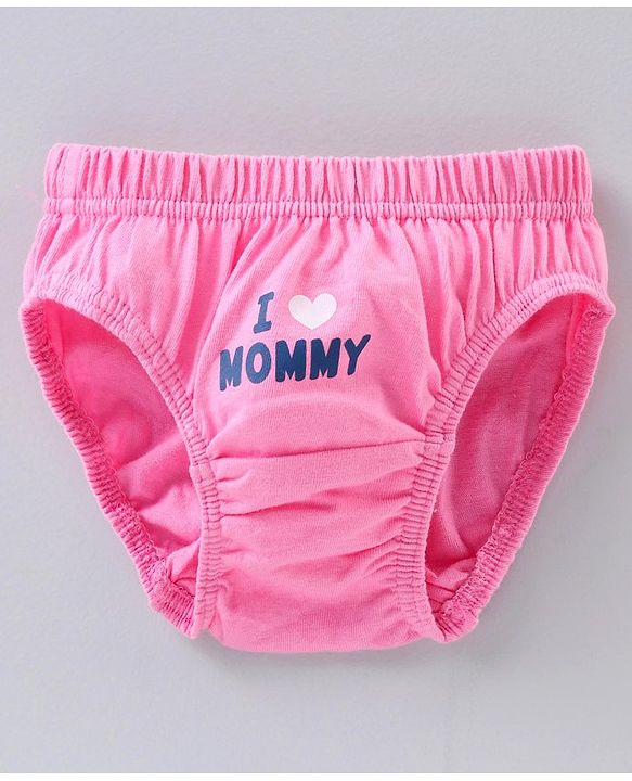 Babyhug 100% Cotton Antibacterial Finish Panties Pack of 3 - Pink White Blue