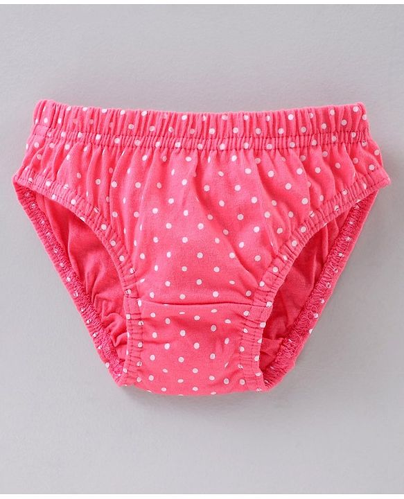 Babyhug 100% Cotton Antibacterial Finish Panties Pack of 3 - Pink White Blue
