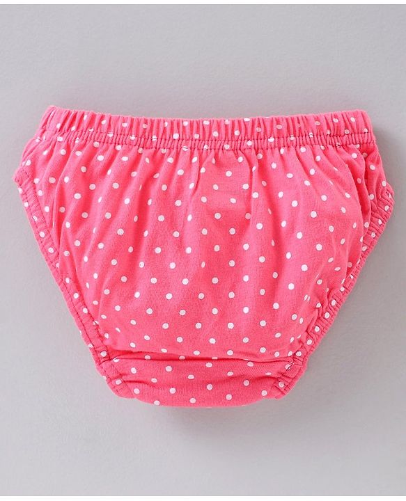 Babyhug 100% Cotton Antibacterial Finish Panties Pack of 3 - Pink White Blue