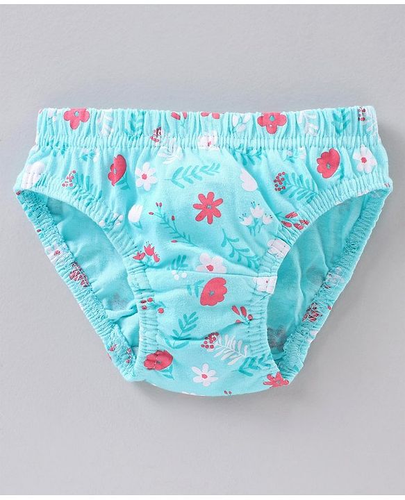Babyhug 100% Cotton Antibacterial Finish Panties Pack of 3 - Pink White Blue