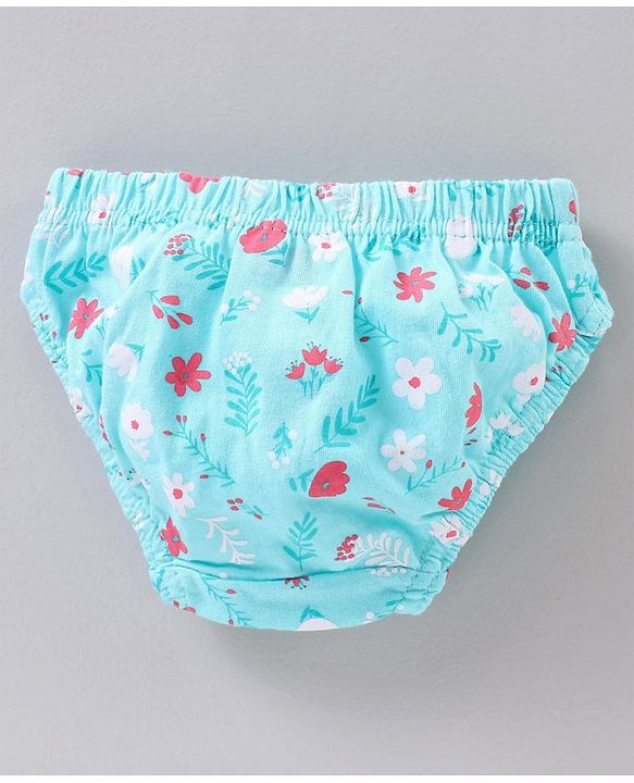 Babyhug 100% Cotton Antibacterial Finish Panties Pack of 3 - Pink White Blue