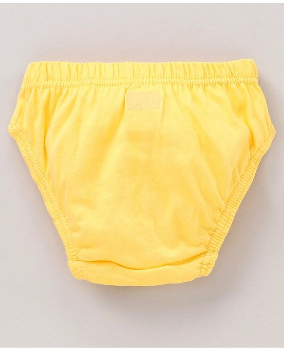 Babyhug 100%Cotton Antibacterial Panties Pack of 3 - Blue Yellow Multicolour