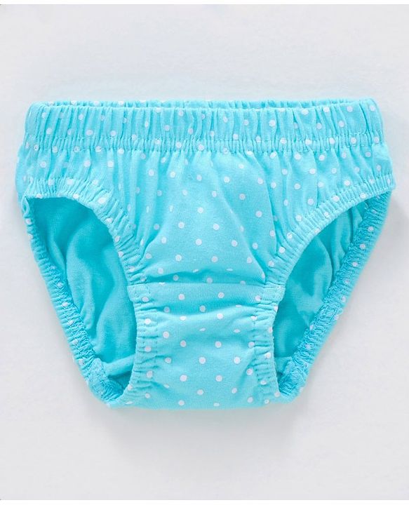 Babyhug 100% Cotton Antibacterial Finish Panties Polka Dot Print Pack of 5 - Navy Pink Yellow Blue