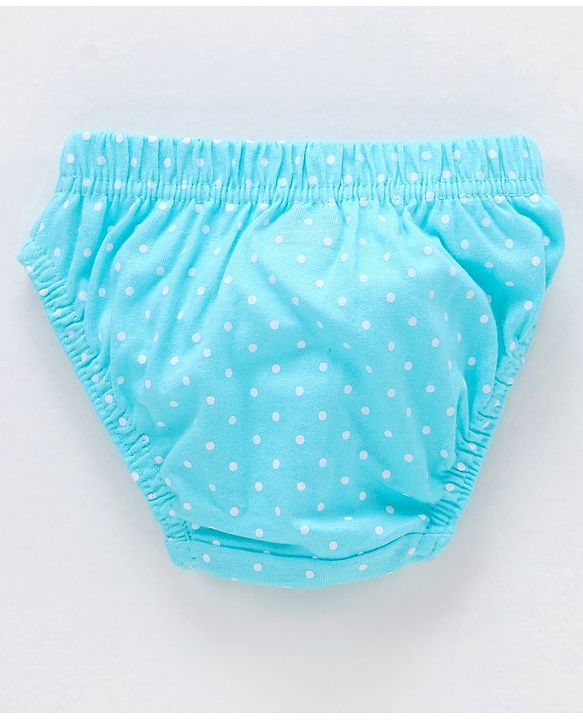 Babyhug 100% Cotton Antibacterial Finish Panties Polka Dot Print Pack of 5 - Navy Pink Yellow Blue