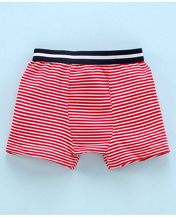 Babyhug 100% Cotton Briefs Crab Print Pack of 3 - Red