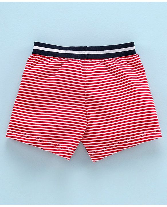 Babyhug 100% Cotton Briefs Crab Print Pack of 3 - Red
