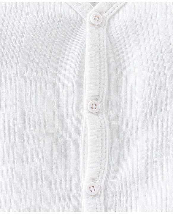 Babyhug Full Sleeves Thermal Vest & Bottoms - White