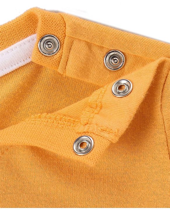 Babyhug Full Sleeves Fox & Leaves Print - Navy Orange