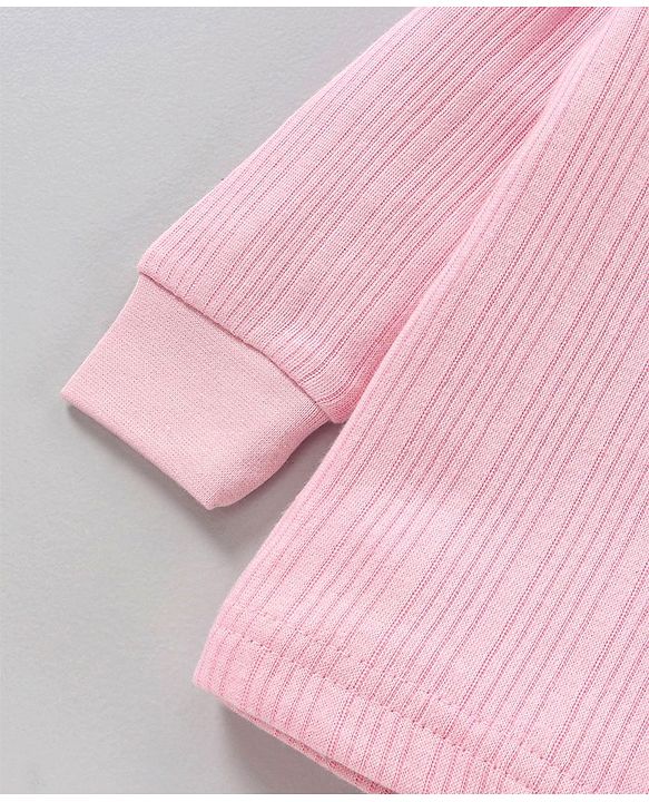 Babyhug Full Sleeves Thermal Vest - Light Pink
