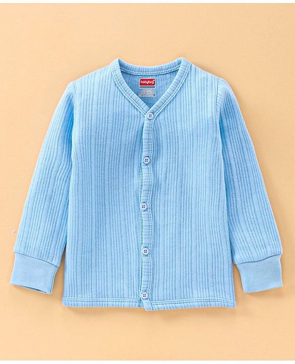 Babyhug Full Sleeves Thermal Vest - Blue