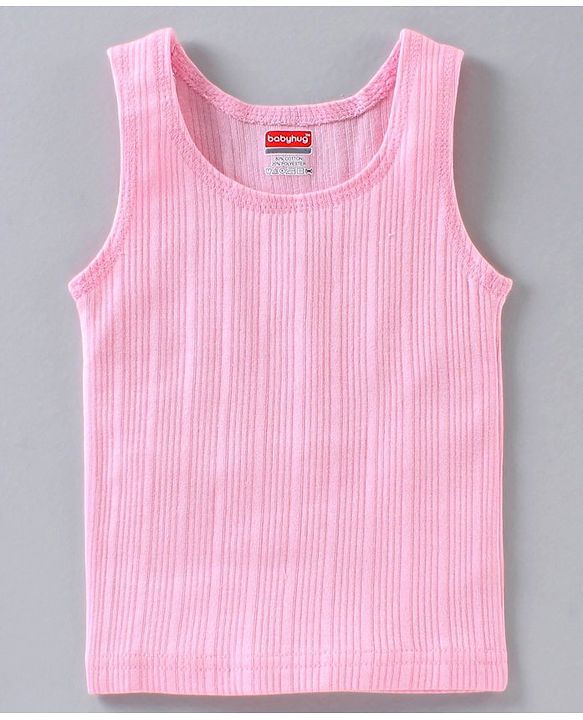 Babyhug Sleeveless Thermal Vest - Pink