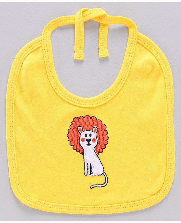 Babyhug 100%Cotton Clothing Gift Set Lion Print Pack of 9 - White Yellow