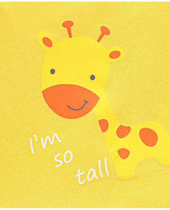 Babyhug 100%Cotton Clothing Gift Set Lion Print Pack of 9 - White Yellow