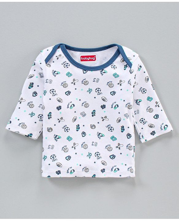 Babyhug Clothing Gift Set Sports Print Blue - 10 Piece