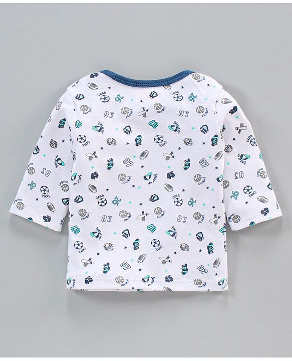 Babyhug Clothing Gift Set Sports Print Blue - 10 Piece