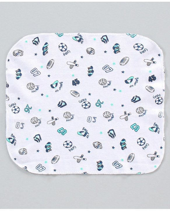 Babyhug Clothing Gift Set Sports Print Blue - 10 Piece