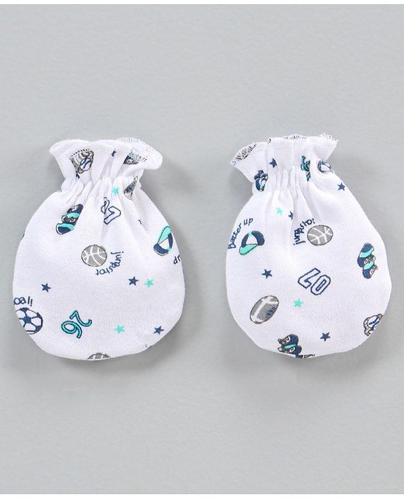 Babyhug Clothing Gift Set Sports Print Blue - 10 Piece