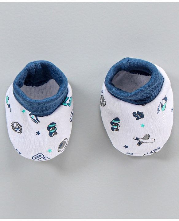Babyhug Clothing Gift Set Sports Print Blue - 10 Piece