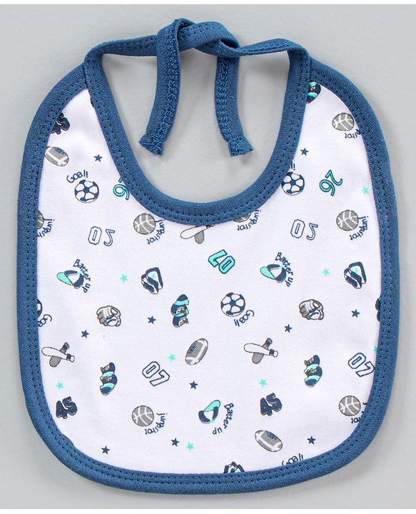 Babyhug Clothing Gift Set Sports Print Blue - 10 Piece