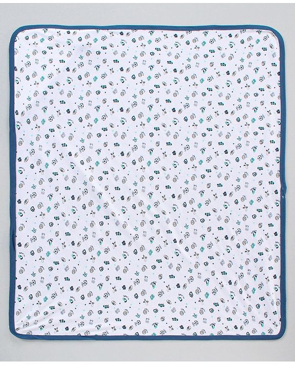 Babyhug Clothing Gift Set Sports Print Blue - 10 Piece