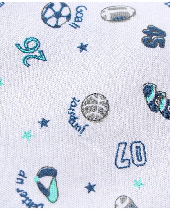 Babyhug Clothing Gift Set Sports Print Blue - 10 Piece