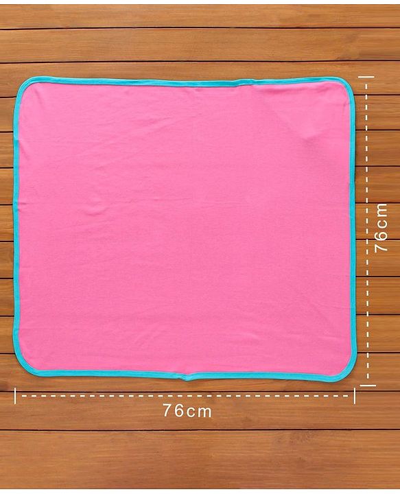 Babyhug Hooded Wrapper Floral Print Pack of 2-Pink And White