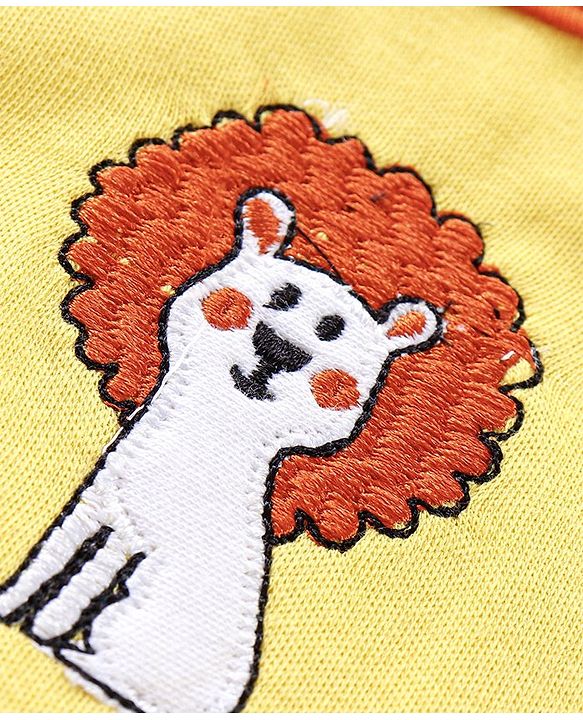 Babyhug Cotton Bib With Velcro Pack of 2 Lion Print - Blue